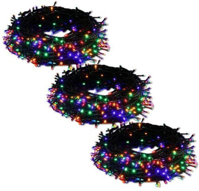 inooBeam 40 LEDs 11.01 m Multicolor Color Changing String Rice Lights(Pack of 3)
