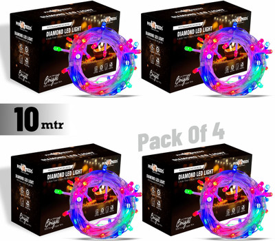 Pick Ur Needs 24 LEDs 10 m Multicolor Color Changing String Rice Lights(Pack of 4)