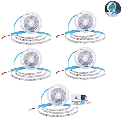 D'Mak 5 LEDs 5 m White Flickering Bulb Rice Lights(Pack of 5)