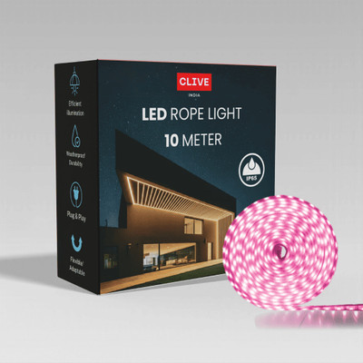 Clive 700 LEDs 10 m Pink Steady Strip Rice Lights(Pack of 1)