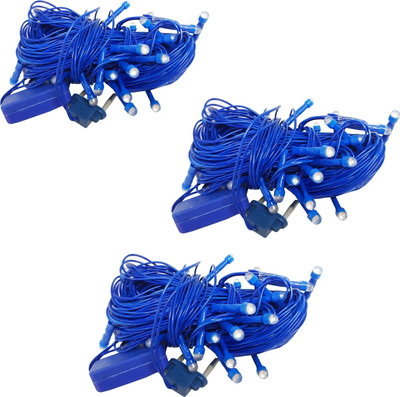 Local Charm 140 LEDs 13 m Blue Steady String Rice Lights(Pack of 3)