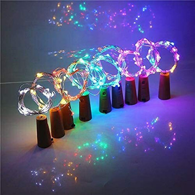 Vj Shree 20 LEDs 2 m Multicolor Steady Bulb Rice Lights(Pack of 4)