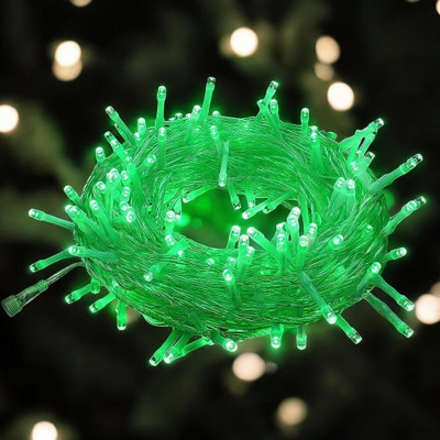Artopia 36 LEDs 15 m Green Steady Bulb Rice Lights(Pack of 1)