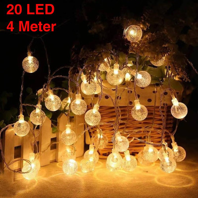 circisun 20 LEDs 4 m Yellow Steady Ball Rice Lights(Pack of 1)