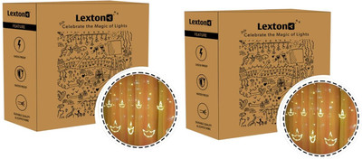 Lexton 130 LEDs 3.5 m Yellow Steady Diya Rice Lights(Pack of 2)