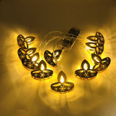 Adorazone 10 LEDs 1.65 m Yellow Steady Diya Rice Lights(Pack of 1)