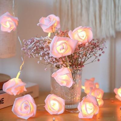 GADGETSBULK 20 LEDs 4 m Pink Steady Strip Rice Lights(Pack of 1)