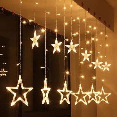 krishna traders 12 LEDs 2.08 m White Color Changing Star Rice Lights(Pack of 1)