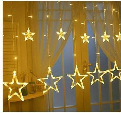 ZESTRUM 75 LEDs 0.08 m Yellow Flickering Star Rice Lights(Pack of 1)