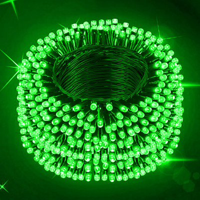 Zebrilla 40 LEDs 15 m Green Steady, Flickering String Rice Lights(Pack of 1)
