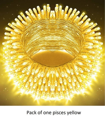 NEERUSSTORE 56 LEDs 18 m Yellow Steady Ball Rice Lights(Pack of 1)