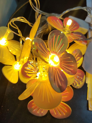 prisma collection 12 LEDs 4 m White Steady Flower Rice Lights(Pack of 1)