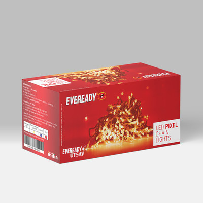 EVEREADY 46 LEDs 10 m Red Steady Bulb Rice Lights(Pack of 1)