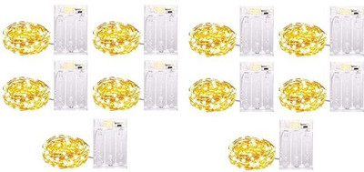 DOJI 30 LEDs 3 m Yellow Steady String Rice Lights(Pack of 10)