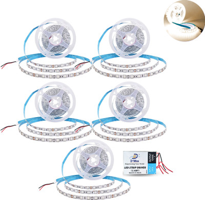 D'Mak 5 LEDs 5 m White Flickering Bulb Rice Lights(Pack of 5)