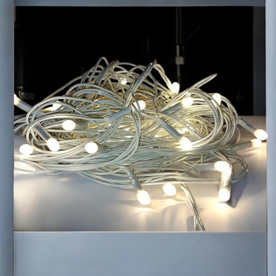 HASRU 100 LEDs 10.01 m White Steady Bulb Rice Lights(Pack of 3)
