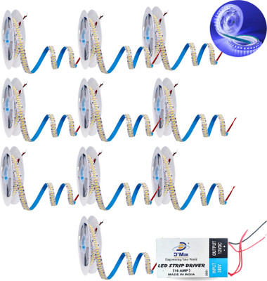 D'Mak 10 LEDs 5 m Blue Flickering Strip Rice Lights(Pack of 10)