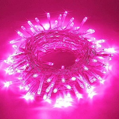 Lexton 40 LEDs 12 m Pink Steady Bulb Rice Lights(Pack of 1)