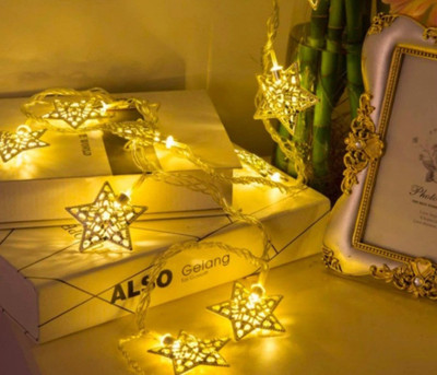 A one creations 15 LEDs 4.01 m Yellow Steady Star Rice Lights(Pack of 1)