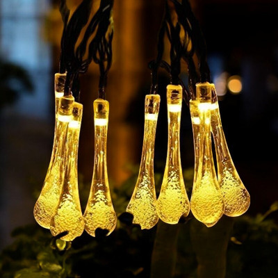 RaajaOutlets 20 LEDs 5.03 m Yellow Steady Water Drop Rice Lights(Pack of 1)
