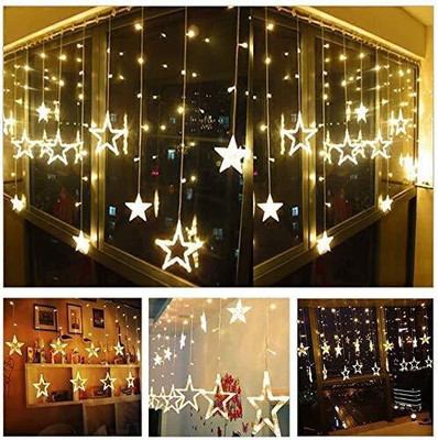 ZESTRUM 138 LEDs 2.74 m Yellow Flickering Star Rice Lights(Pack of 1)