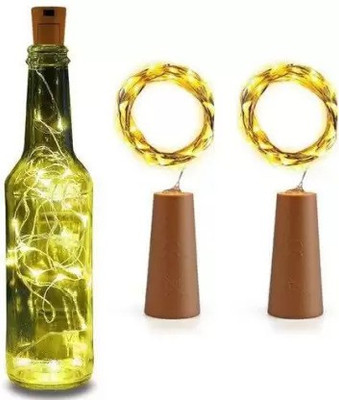 A-Mark 20 LEDs 2 m Yellow Steady Bottle Rice Lights(Pack of 4)