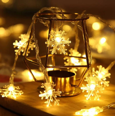WunderVoX 14 LEDs 3.35 m Transparent Steady Snow Flake Rice Lights(Pack of 1)