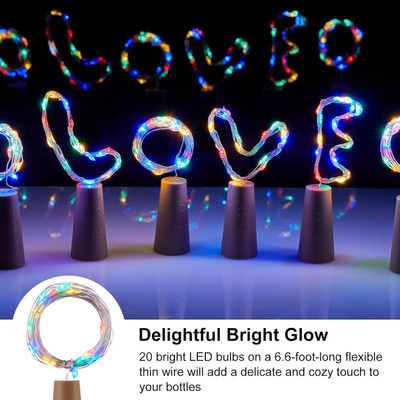 DECRETIVE 20 LEDs 2 m Multicolor Steady String Rice Lights(Pack of 1)
