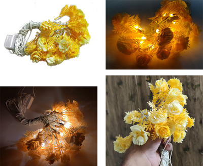 Dhinchak 12 LEDs 10 m Yellow Steady Flower Rice Lights(Pack of 1)
