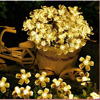 spark world 16 LEDs 3.05 m Yellow Flickering Flower Rice Lights(Pack of 1)