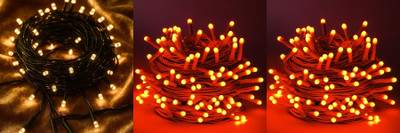 PKG 40 LEDs 11 m Multicolor Steady String Rice Lights(Pack of 3)