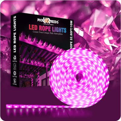 Daily Needs Shop 1200 LEDs 5 m Pink Steady Strip Rice Lights(Pack of 1)