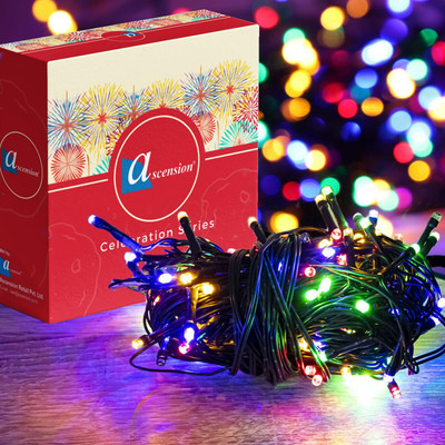 Ascension 40 LEDs 10.9 m Multicolor Steady Bulb Rice Lights(Pack of 1)