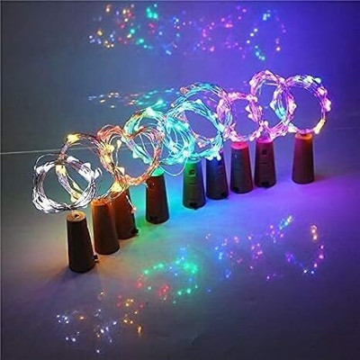Party Pack 20 LEDs 2.03 m Multicolor Flickering Bulb Rice Lights(Pack of 1)