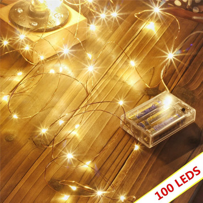 XERGY 100 LEDs 10 m Yellow Steady String Rice Lights(Pack of 1)