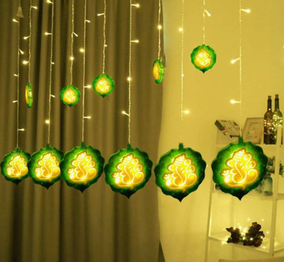 MAX ELECTRA 48 LEDs 4 m Yellow Steady Ganesh Rice Lights(Pack of 1)