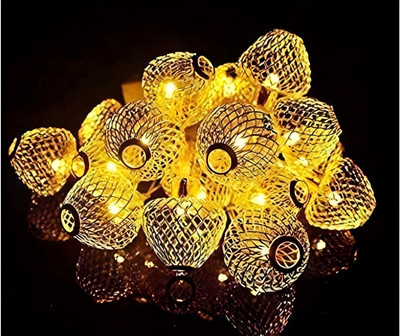 WBD 10 LEDs 4 m Yellow Steady Fruit Rice Lights(Pack of 1)