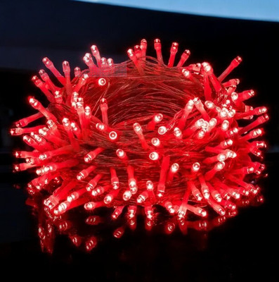 spark world 40 LEDs 11 m Red Steady Bulb Rice Lights(Pack of 1)