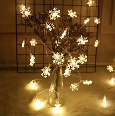 WunderVoX 14 LEDs 3.35 m Transparent Steady Snow Flake Rice Lights(Pack of 1)