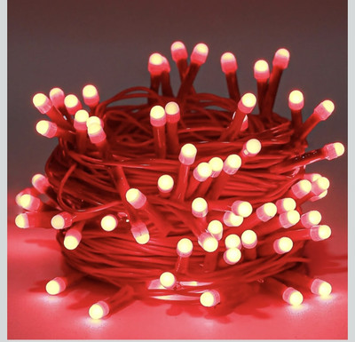Olae 40 LEDs 12 m Red Flickering, Steady Bulb Rice Lights(Pack of 1)
