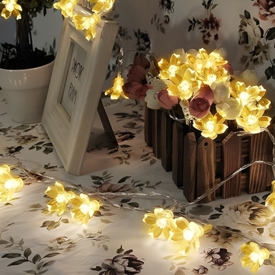 TECHGEAR 32 LEDs 9.5 m White, Yellow Steady Flower Rice Lights(Pack of 1)