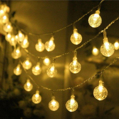 RADHAV 10 LEDs 3.5 m White Flickering, Steady Ball Rice Lights(Pack of 1)