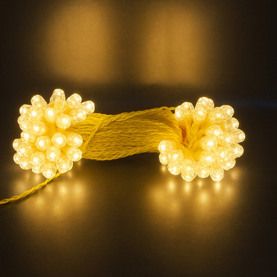 KNelectrical 100 LEDs 12.5 m Gold Steady String Rice Lights(Pack of 1)