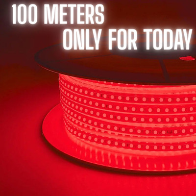 Peafowl Wholesale 1200 LEDs 10 m Red Steady Strip Rice Lights(Pack of 1)