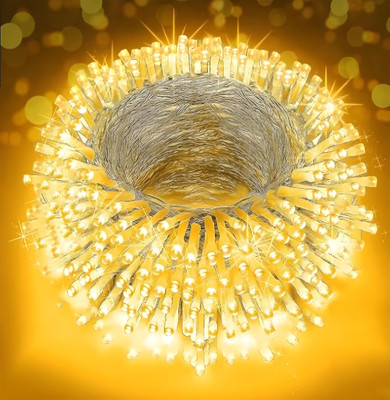 Lumicub 59 LEDs 19 m Yellow Color Changing, Flickering, Steady String Rice Lights(Pack of 5)