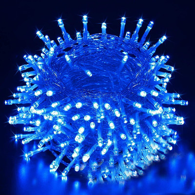 Clive India 1200 LEDs 10 m Blue Steady, Flickering String Rice Lights(Pack of 1)