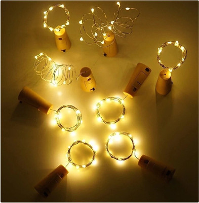 Business Squad 20 LEDs 1.98 m Yellow Steady String Rice Lights(Pack of 8)