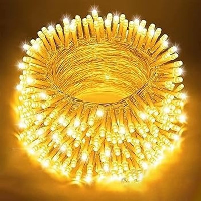SheTaara 300 LEDs 80 m Yellow Steady String Rice Lights(Pack of 1)