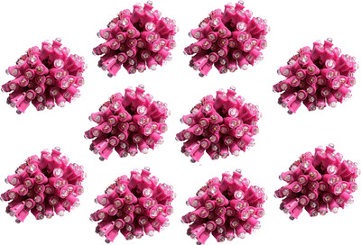 Barito 35 LEDs 10 m Pink Steady Bulb Rice Lights(Pack of 10)