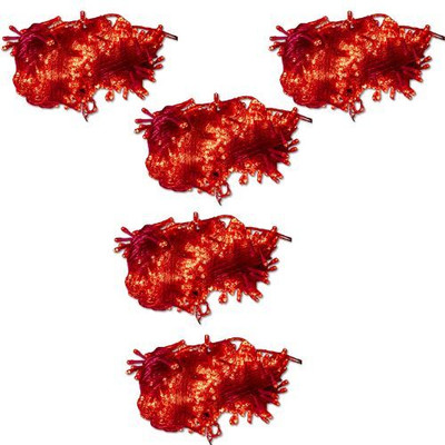 inooBeam 40 LEDs 11.01 m Red Steady String Rice Lights(Pack of 5)